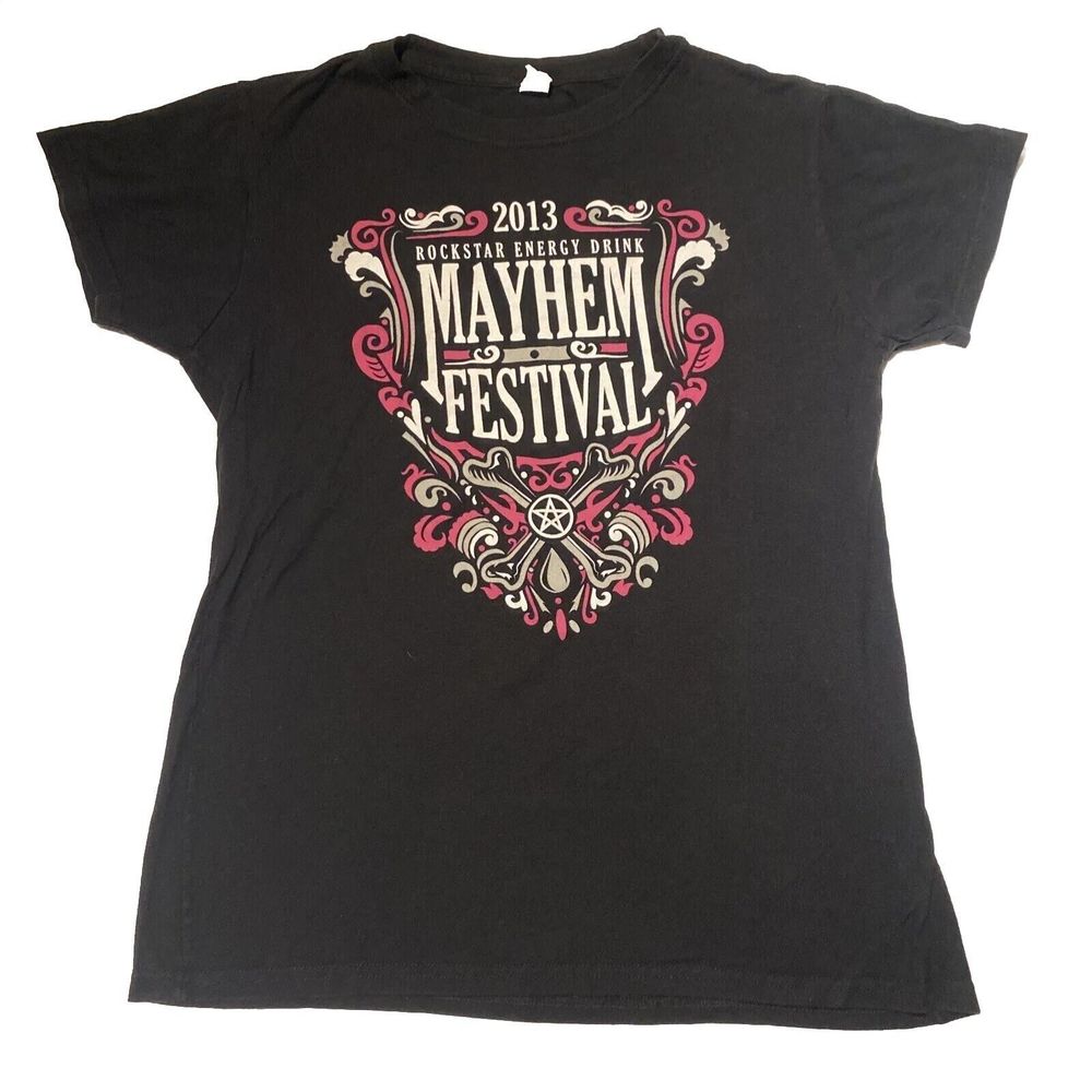 Mayhem Festival 2013 Women’s  T-Shirt Size XL Petite Rockstar Rock Music